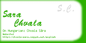 sara chvala business card